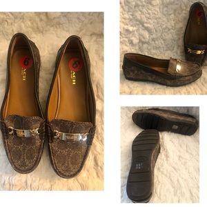 Brown coach flats